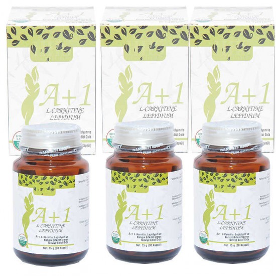 A1 L-Carnitine Lepidium Bitkisel 30 Kapsül X 3 Adet