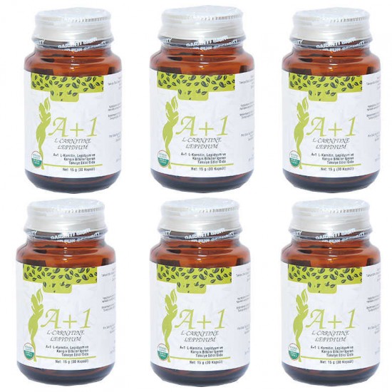 A1 L-Carnitine Lepidium Bitkisel 30 Kapsül X 6 Adet