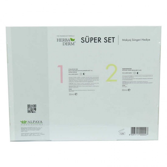 Süper Set Superserum Hyaluronic 3D 30 ML+Biohydration 30 ML + Hediye Makyaj Süngeri
